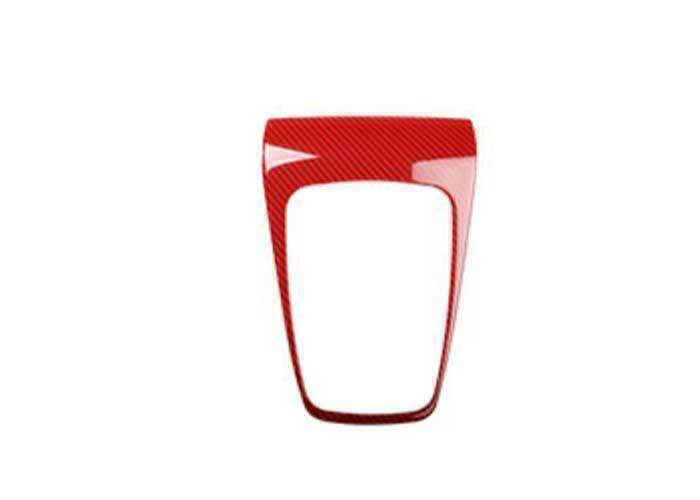 for Ford Mondeo Fusion 13-2016 Red Carbon Fiber Console Gear Shift Frame Trim 1X