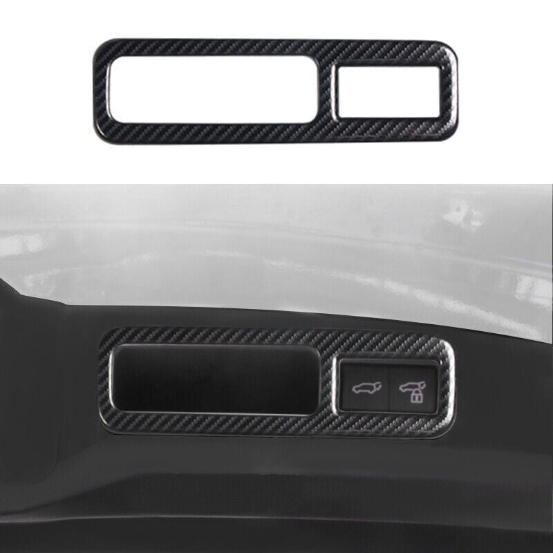 Carbon Fiber Steel Tailgate Door Handle Frame Trim for Lexus RX500h 2023-2024