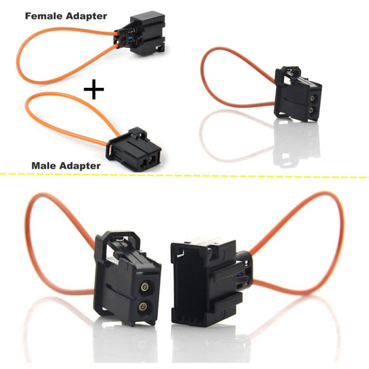 1PCS MOST System Diagnostic Kit Fiber Optic Loop Bypass Male Female Plug Black