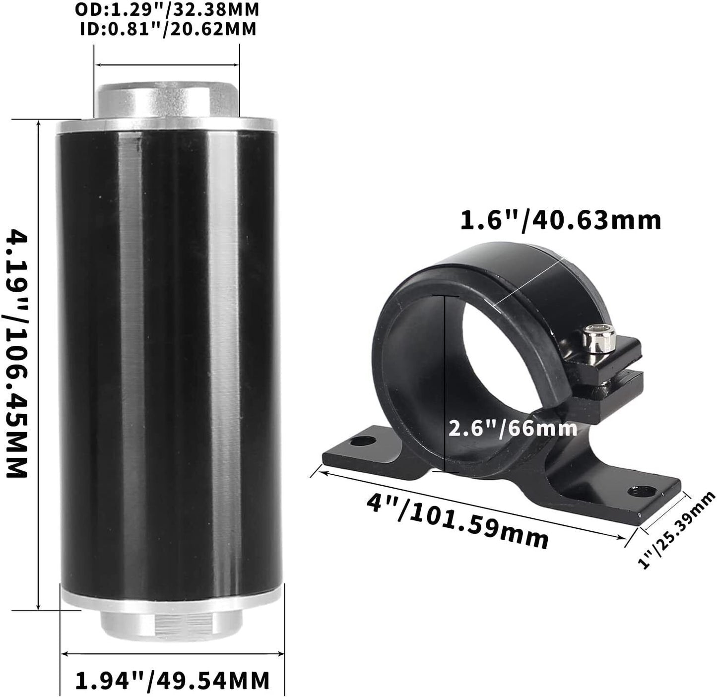 new 30McGard fuel filter 6AN - 8AN, fuel filter suitable for 3/8 fuel filter holder