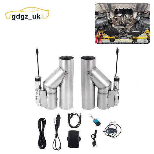 2.5 Double Electric Exhaust Single-Flap Control Valve Kit Manual Remote Switch