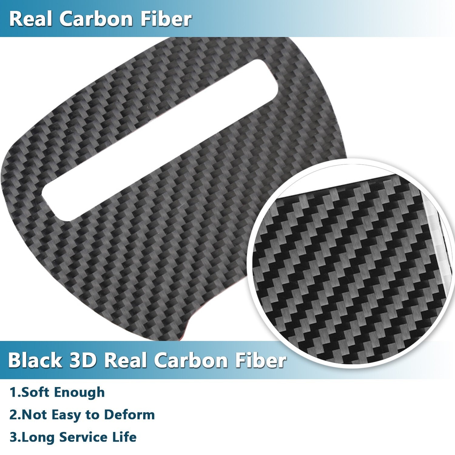 Steering Wheel Cover Trim Stickers for Dodge for Challenger 2015-2020 Carbon Fiber