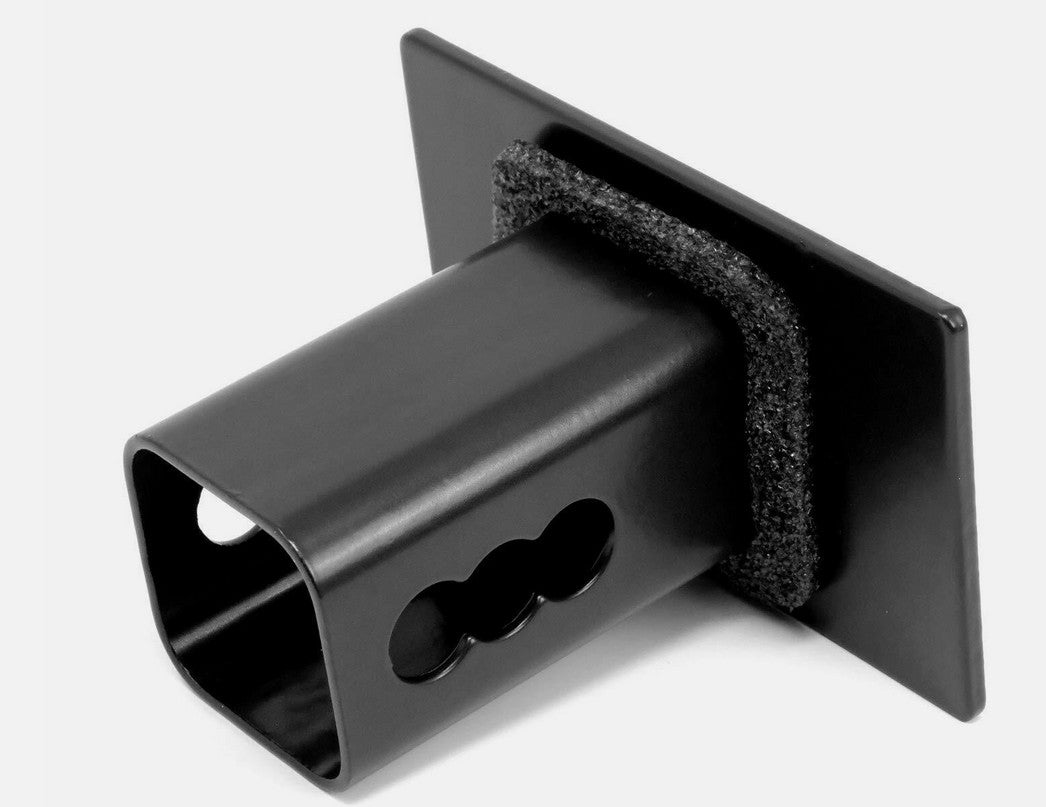 Car mount plug cap trailer tow receiver 2.5 inch American flag all black for Chevrolet