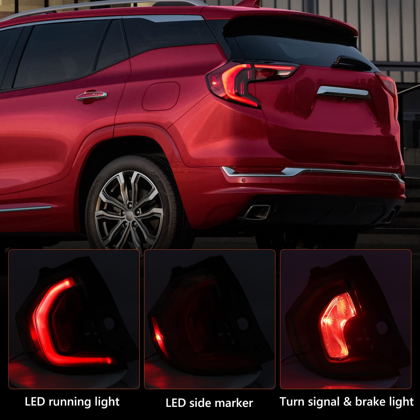 Driver taillights for 2018-2021 for GMC Terrain SLE|SLT LED exterior light assembly (left)