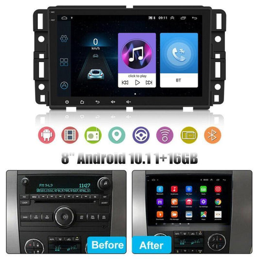 8 Android 10.1 Head Car Stereo Radio GPS Nav Unit for Chevy Silverado for GMC for Yukon