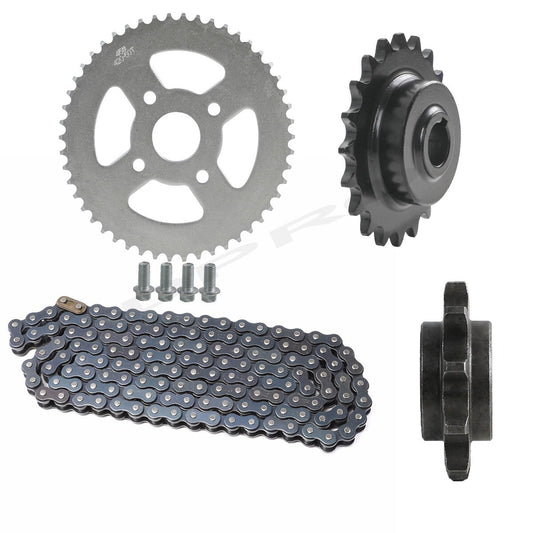 50T, 20T, 10T front and rear sprockets + 420 chain for CT200U for mini bike go-kart all-terrain vehicle