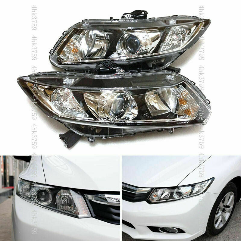 for Honda for Civic Sedan 2012-2015 Front Halogen Lamp Headlights Replace Assembly2