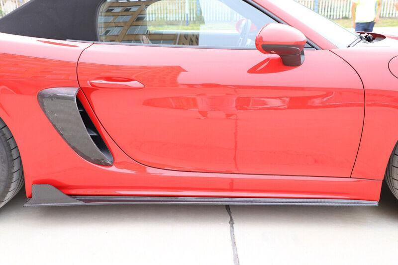 Carbon fiber side fender vent covers for Porsche 718 Cayman 2016UP