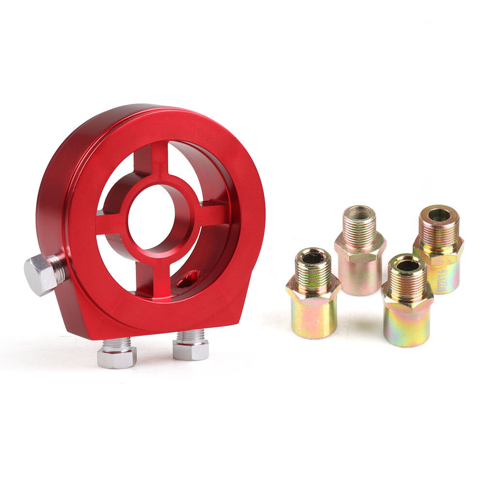 Oil Filter Cooler Sandwich Plate Adapter Oil Pressure Temp Gauge Adapter Fitting