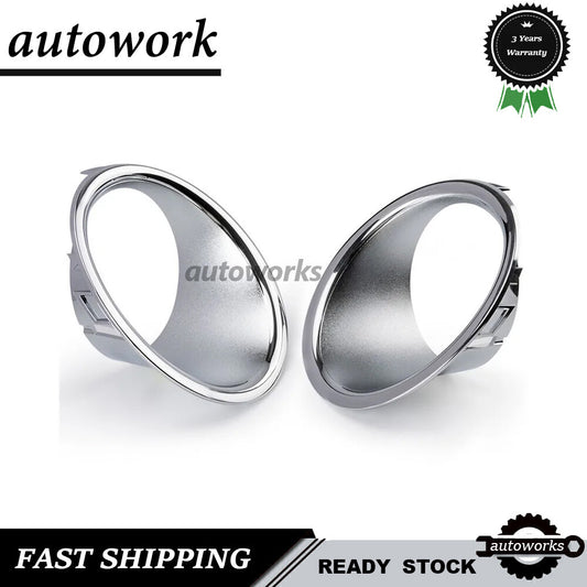 A Pair Bumper Fog Light Trim Cover for Mini Cooper R56 R57 Clubman R55 07-10
