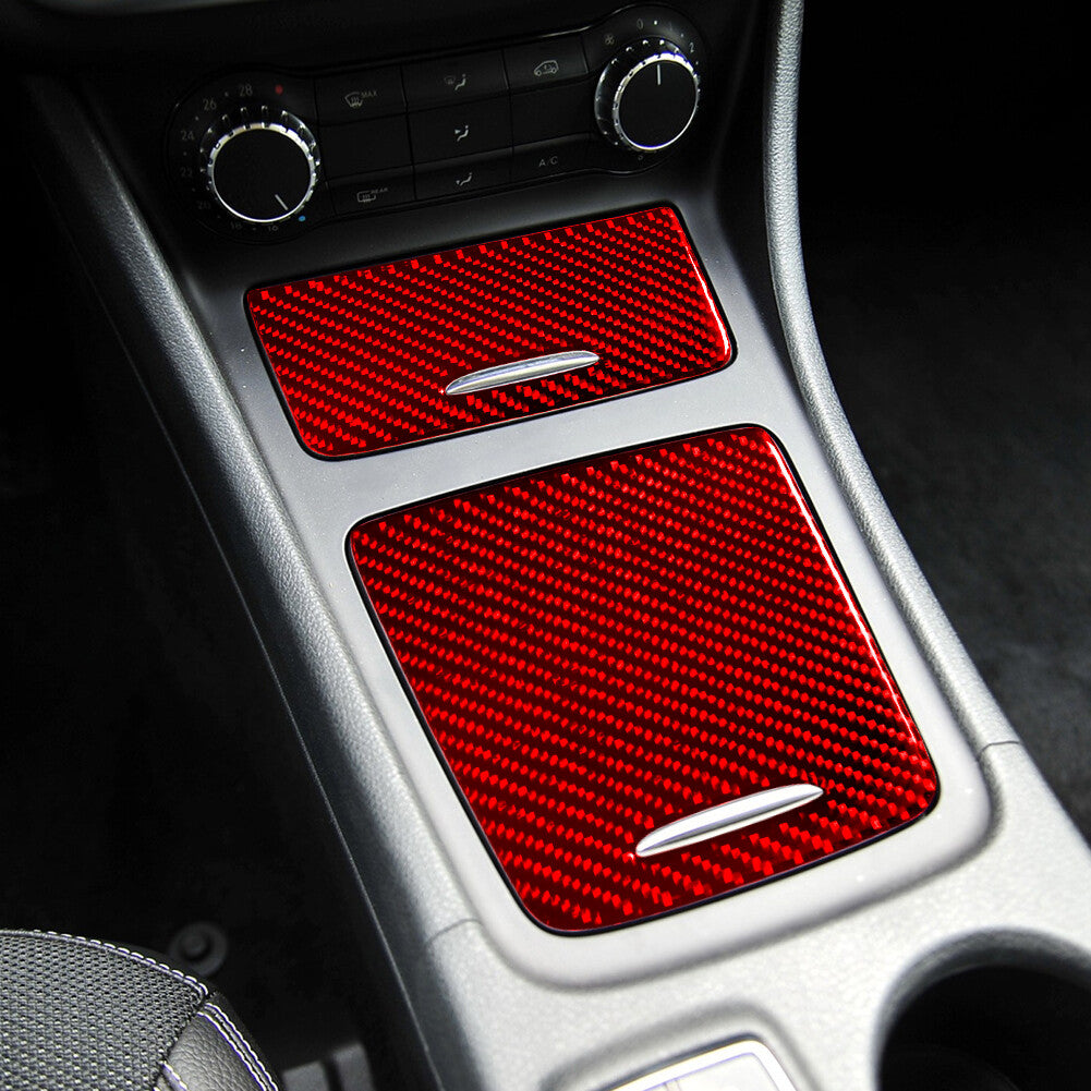 Red Cigarette Lighter Storage Box Trim for Mercedes Benz CLA 2014-2018/GLA 15-18