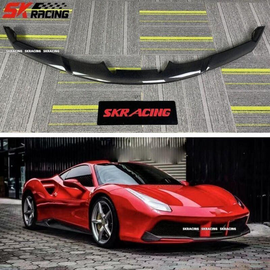carbon fiber front bumper lip trim for Ferrari for 488 GTB Spider diffuser