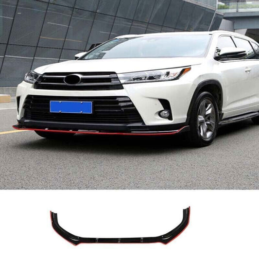 for Toyota Highlander 2017-19 Front Bumper Lip Spoiler Bodykit Refit BlackRed