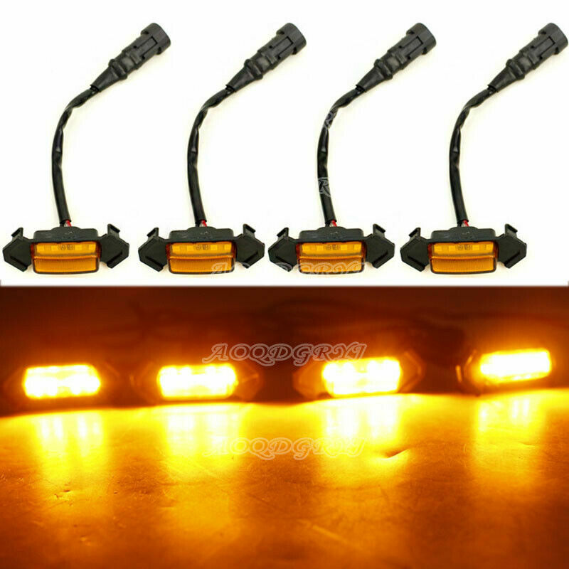 4X Front Grille LED Lights Style Grill Cover for Mitsubishi Pajero V97 93