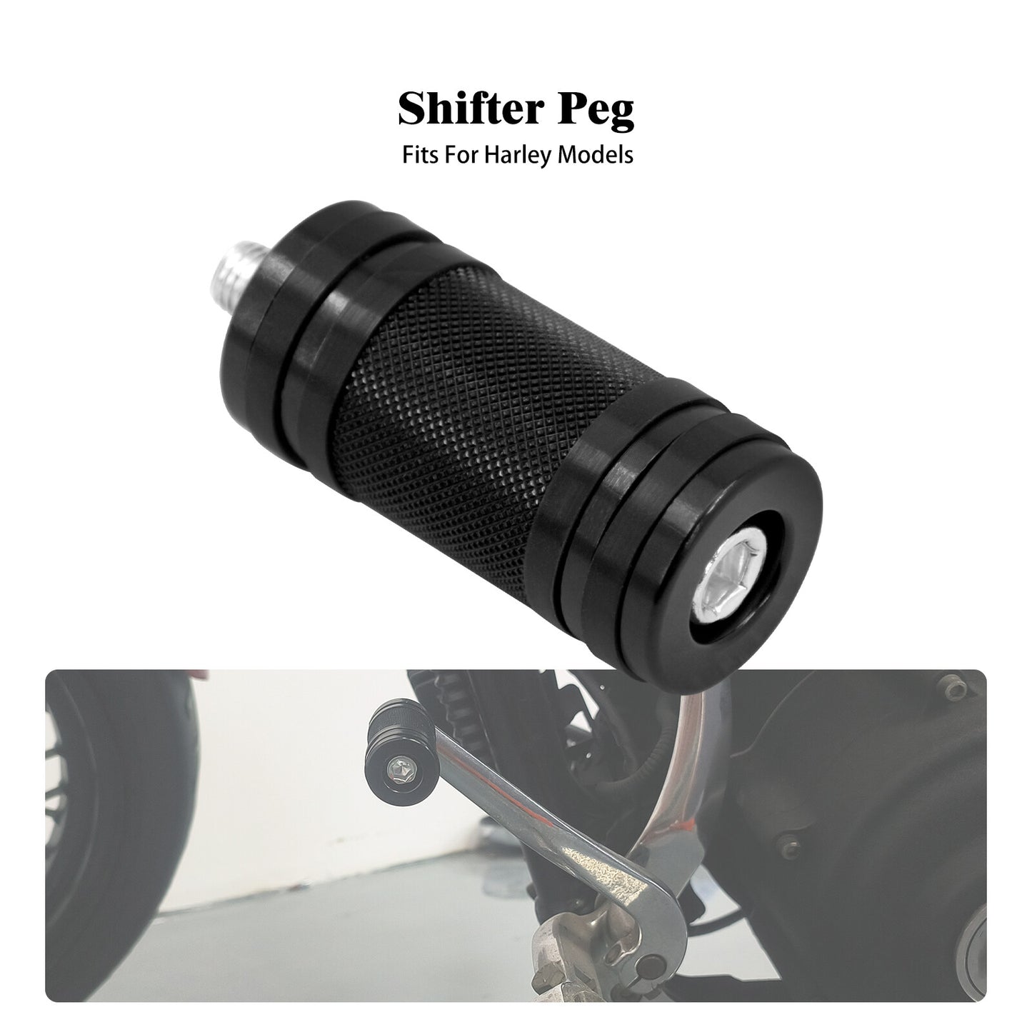 Black Toe Foot Shift Lever Shifter Peg Fit for Harley Touring Road Electra Glide