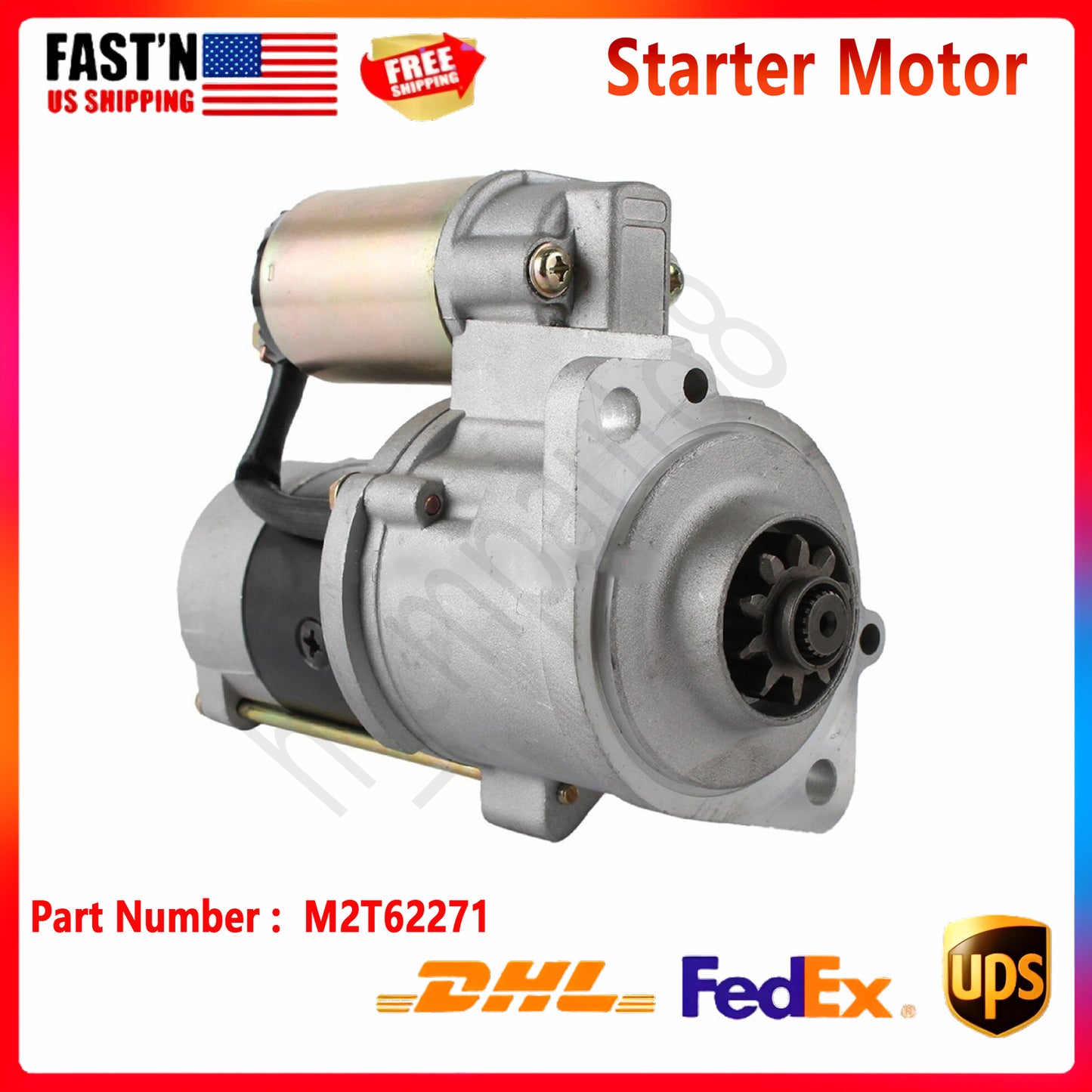 New Starter M2T62271 for Montana Tractor 5720 5740 w S4SD 3.3L for Mitsubishi Diesel