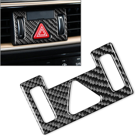 Mergency Light Button Frame Trim Carbon Fiber Black Fit for Kia K3 Forte 2019-2021
