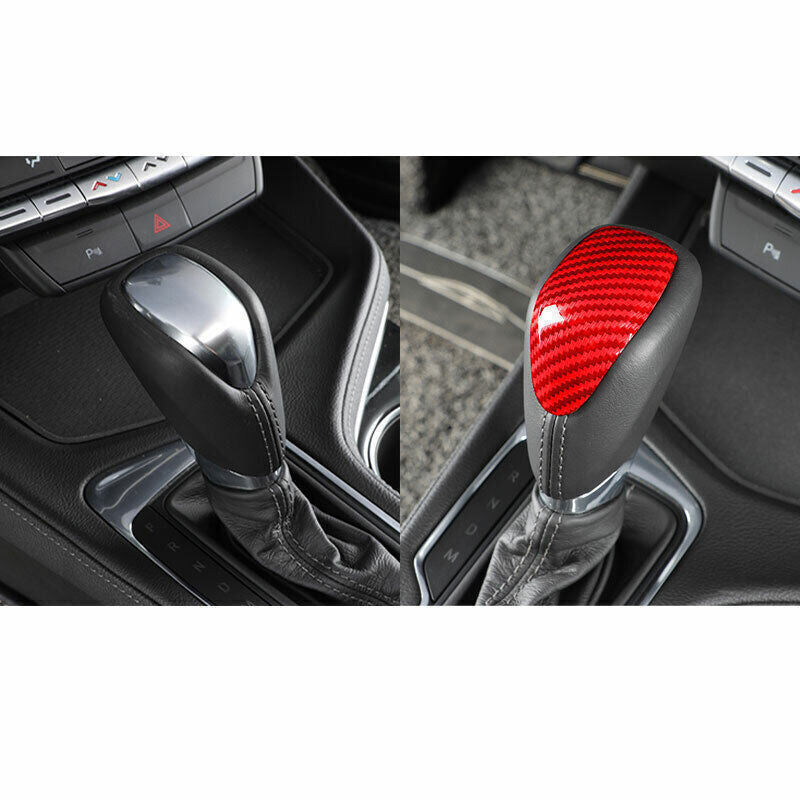 for Cadillac CT4 2020-24 Console Gear Shift Knob Panel Trim Red Carbon Fiber 1P
