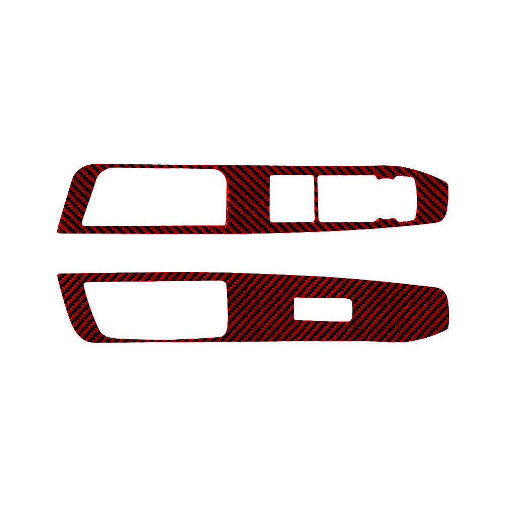 Red Carbon Fiber Front Lift Switch Panel Cover Trim for Ford Explorer 2020-2023