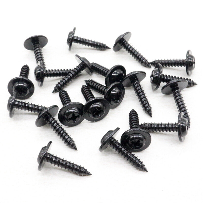 20Pcs Fits for Ford 56912S61 Phillips Flat Top With Washer Head Trim Tapping Screw