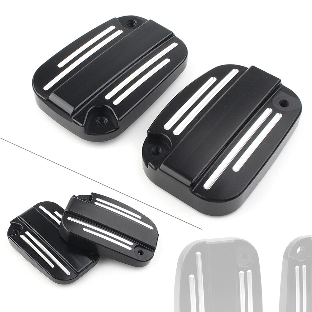 Left Right Brake Master Cylinder Cover Cap For CVO Street Glide FLHXSE2 2011