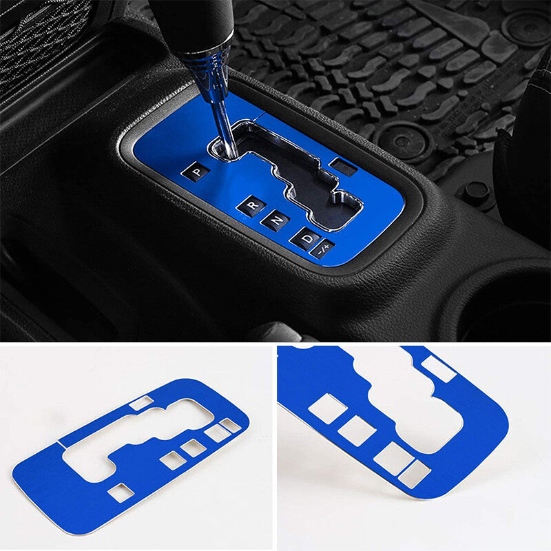 Blue Gear Shift Panel Cover Decorative Frame for 2011-2017 for Jeep for Wrangler JK JKU