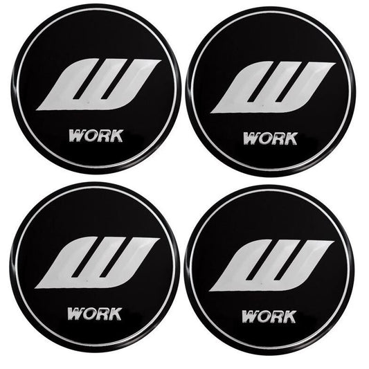 4-piece set of 60mm for DS rim caps, hub center caps, hub logos, black chrome plating.