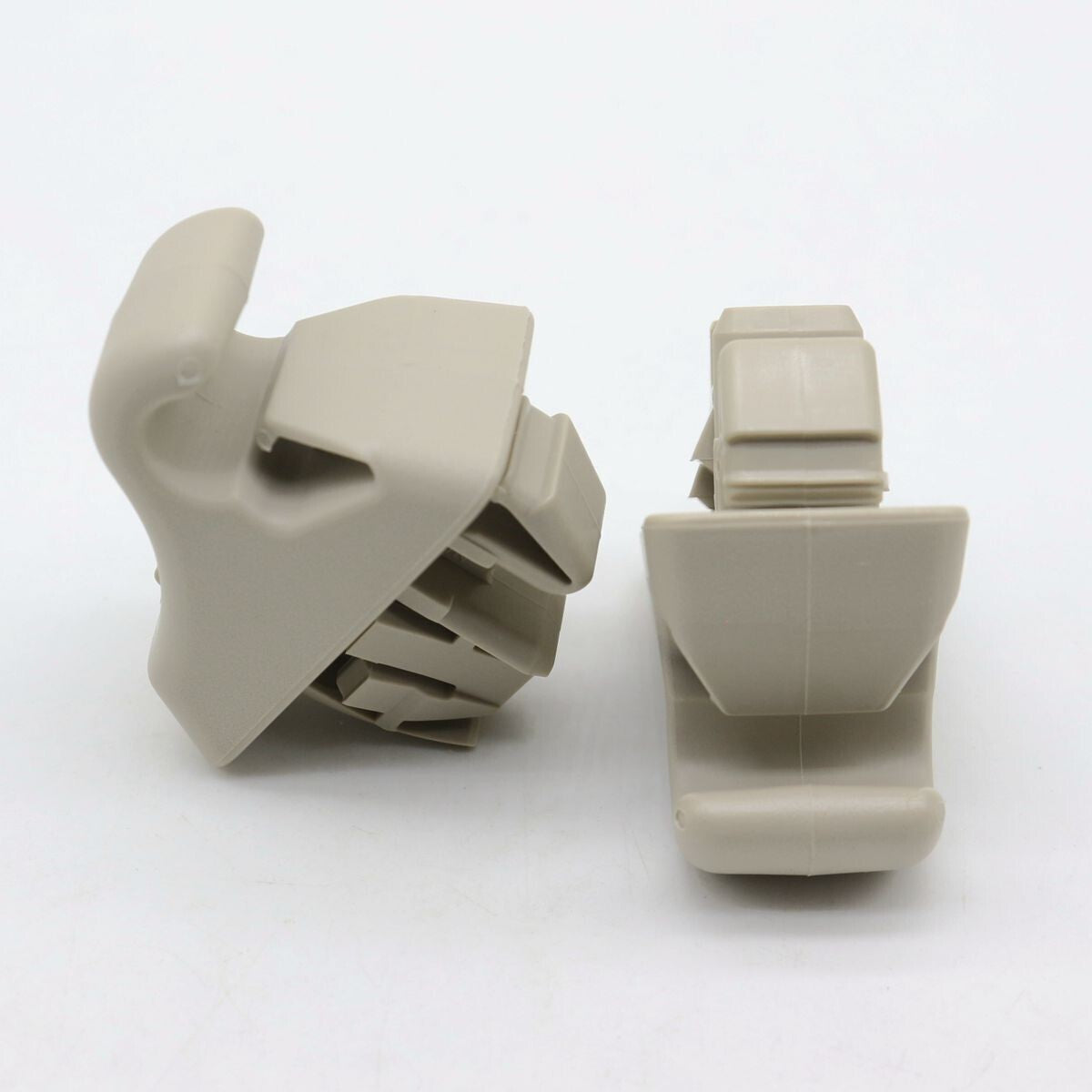 2X Beige Sun Visor Hook Holder Clip Fits for Mitsubishi Pajero Montero III 2000-2006