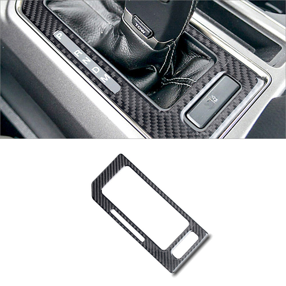 Carbon Fiber Interior Gear Shift Frame Cover Trim for Ford F-150 2015-2020