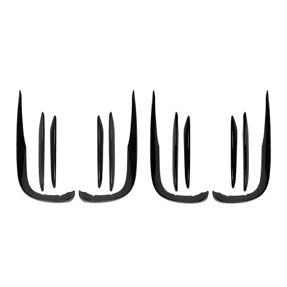 6pcs Front Bumper Lip Spoiler+Fog Light Cover Trim for Benz E-Class E260 2016-20