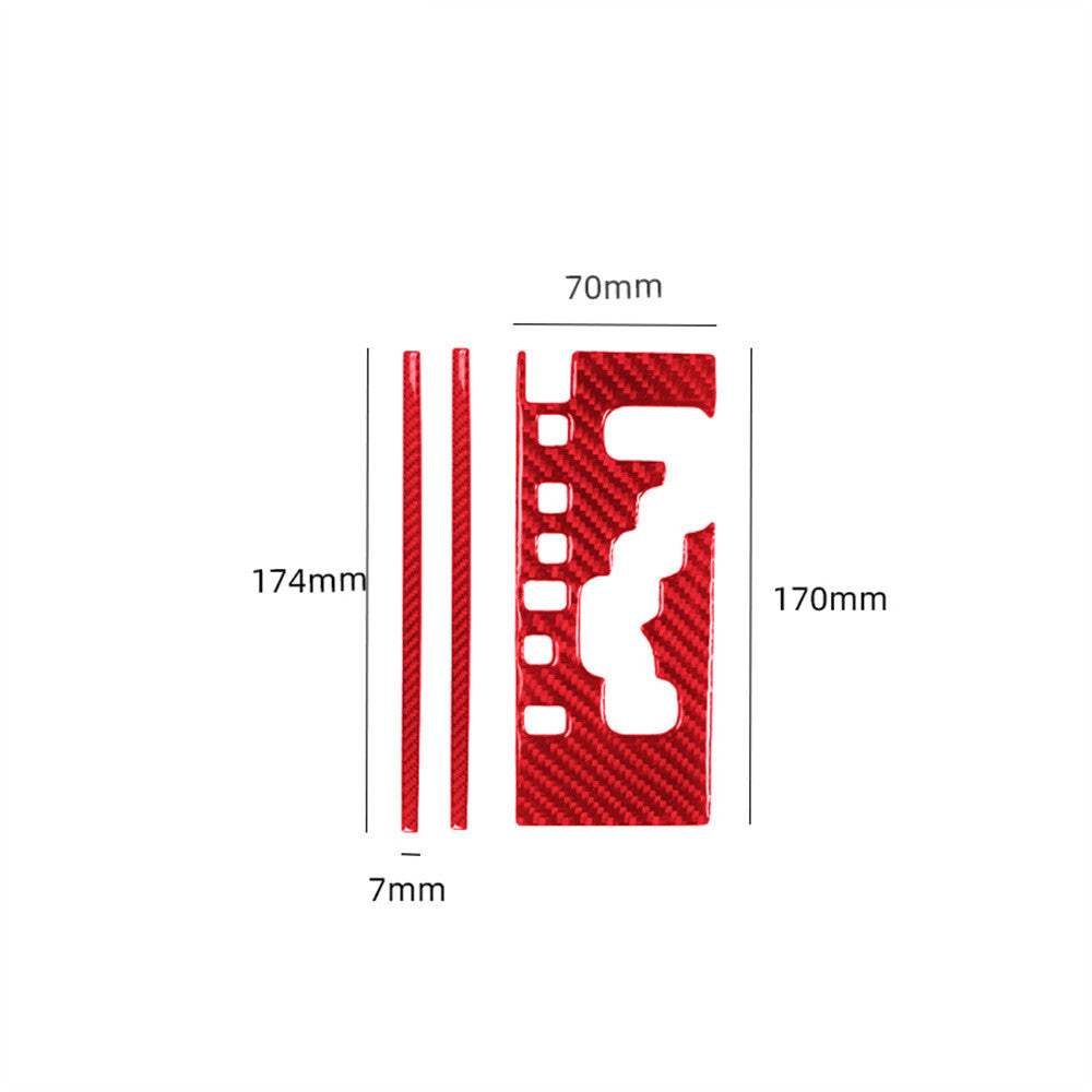 Red Carbon Fiber Automatic Console Gear Shift Trim For Toyot@ FJ Cruiser 2007-21