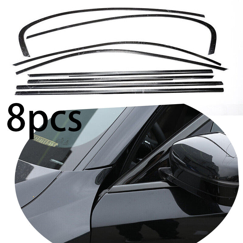 For 2018-2021 for BMW 5 Series G30 Black Stainless Car Window Strip Cover Trim auto