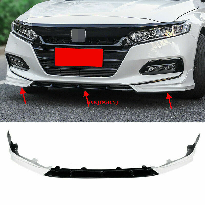 for Honda Accord 2018-2019-2020 Front Bumper Lip Spoiler Cover Trim Guard kit 3P