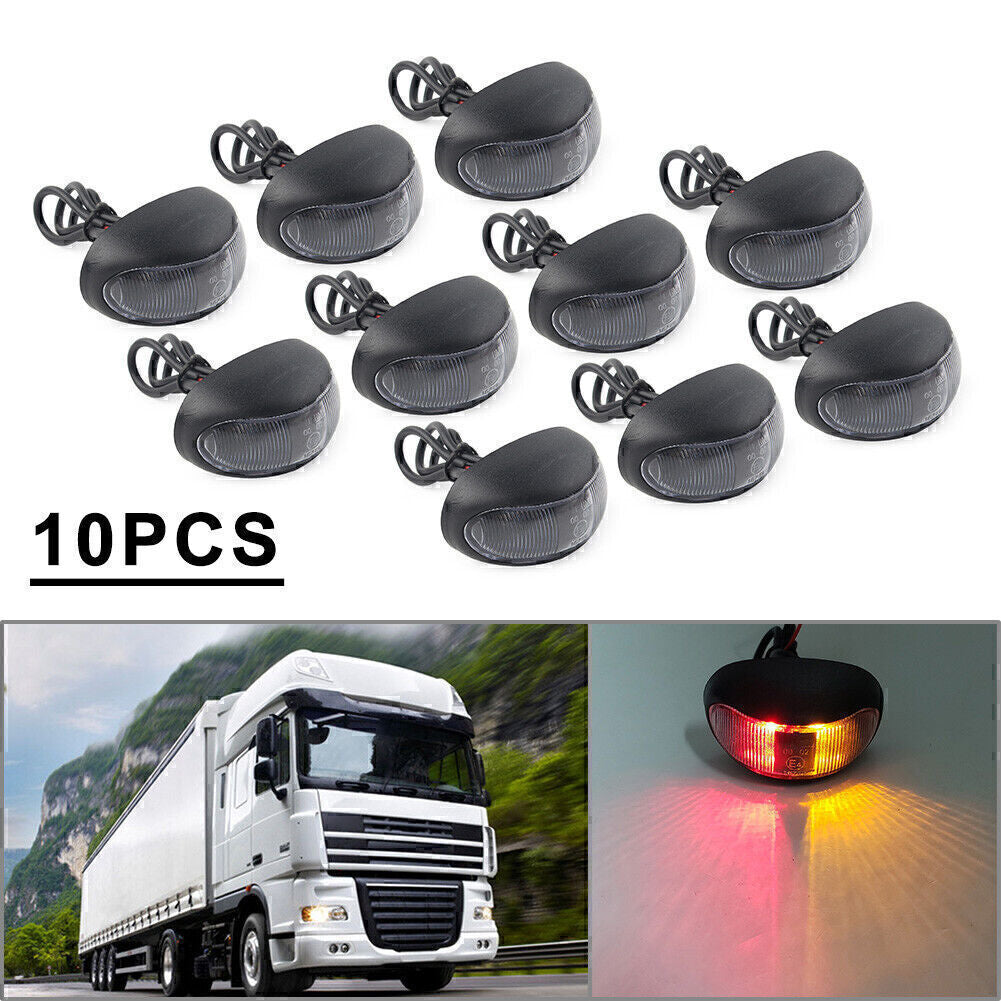 10-Pack LED Side Marker Trailer Lights for Trucks, Trailers, Caravans, and Boats