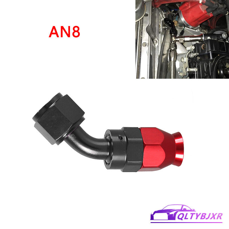 AN8 45 Degree Swivel Hose Line End Fitting Adaptor 8AN for PTFE Hose Line Only
