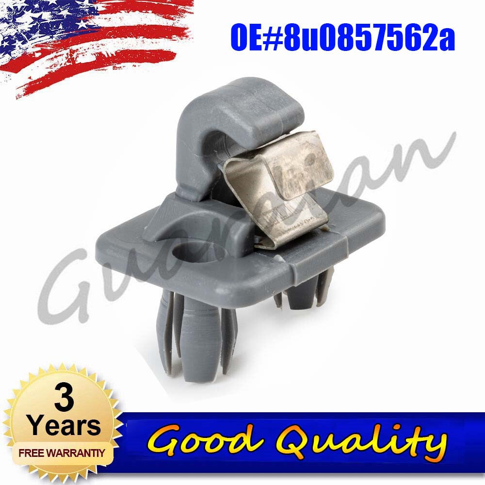 2-Pack Gray Sun Visor Clip Holder Hook 8u0857562a for Audi S5 Base S4 A4