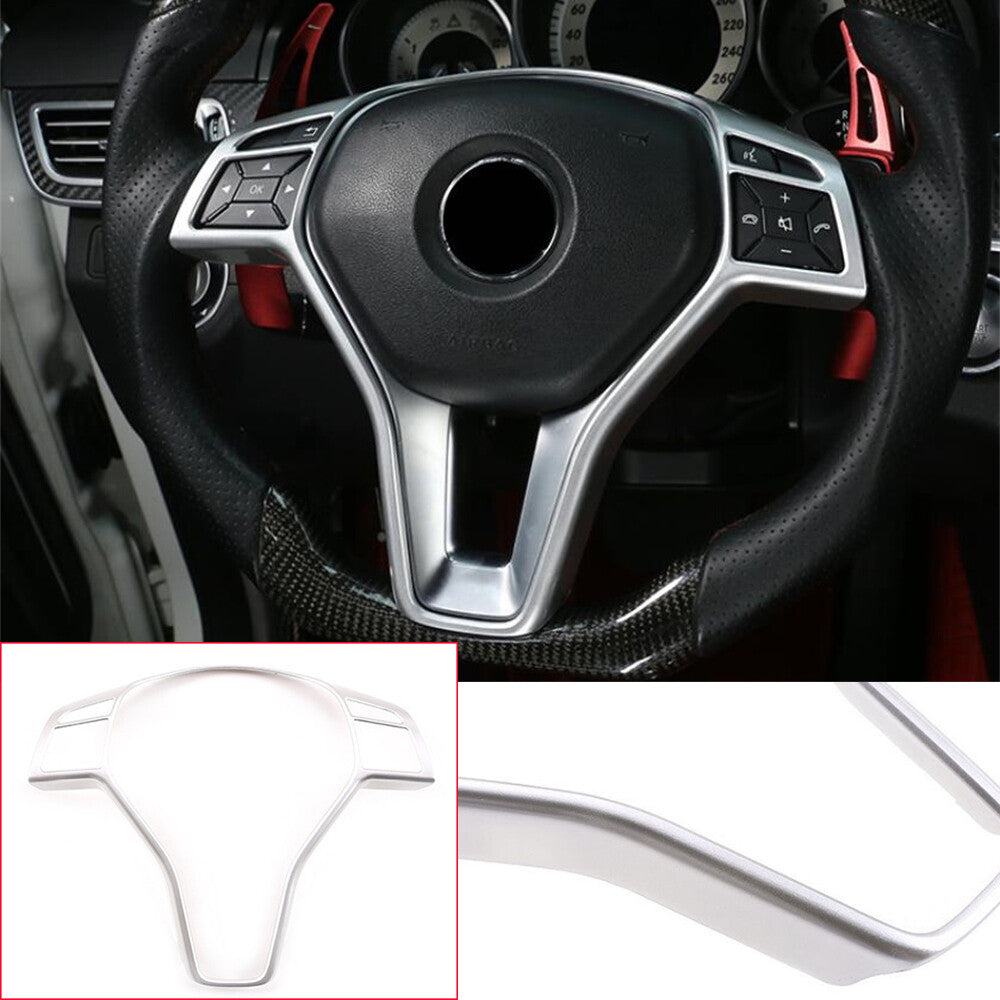 for Benz A B C E CLA GLA GLK CLS Class W212 W204 Steering Wheel Cover ABS Silver