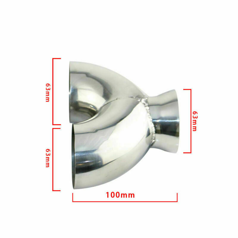 2.5'' Universal Welding Exhaust Y-pipe 2.5inch to 2.5in 100mm Adapter Connector