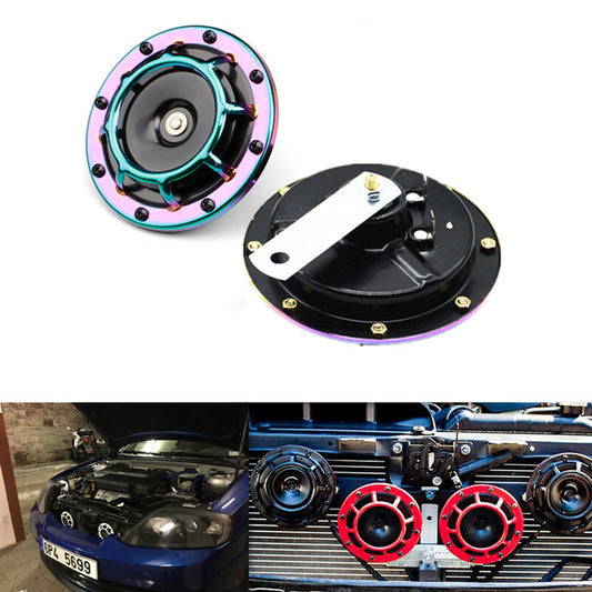 2x 12V 110db Loud Compact Grille Mount Electric Tone Blast Super Tone Basin Horn
