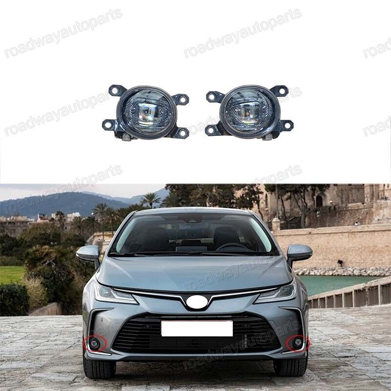 1Pair LED Front Bumper Driving Fog Lights Lamps for Toyota for Corolla 2019 Sedan EU