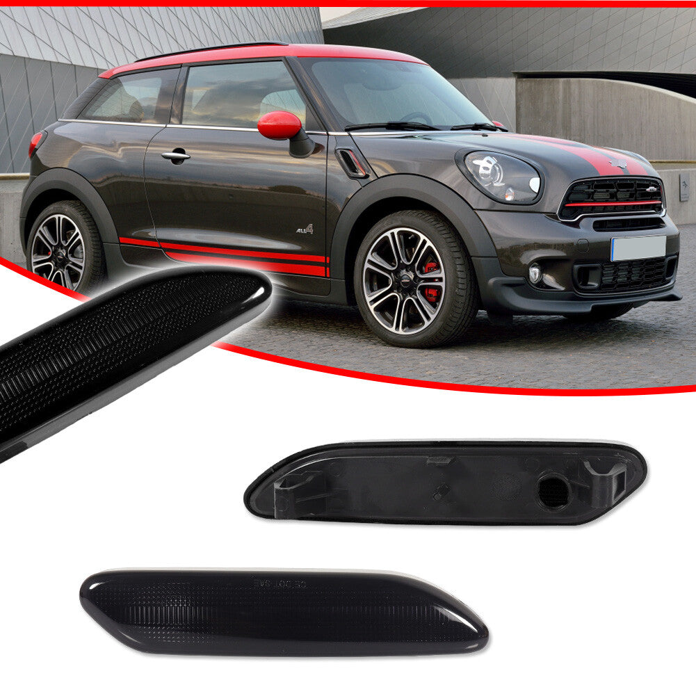 Smoke Lens Side Marker Light Protective Cover Kit for Mini Cooper Countryman 12-17 R60 R61