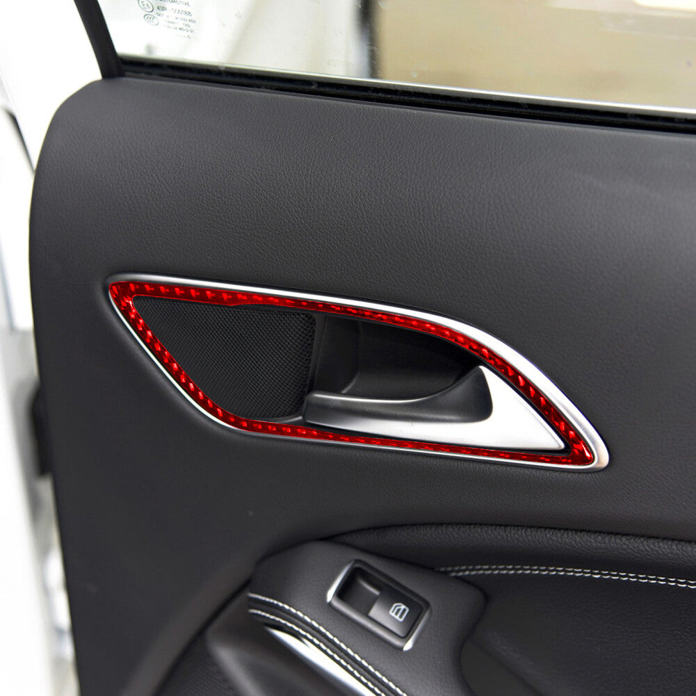 2X Red Rear Door Handles Trim Cover for Mercedes Benz CLA 2014-2018/GLA 2015-18