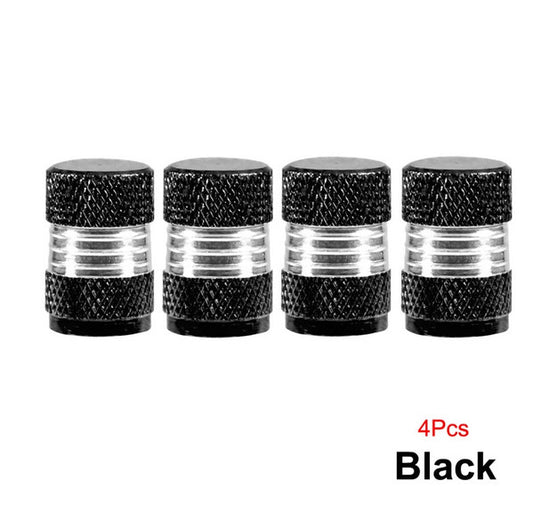 4-piece car tire valve cover rod air dust cover black with red skull for Volvo