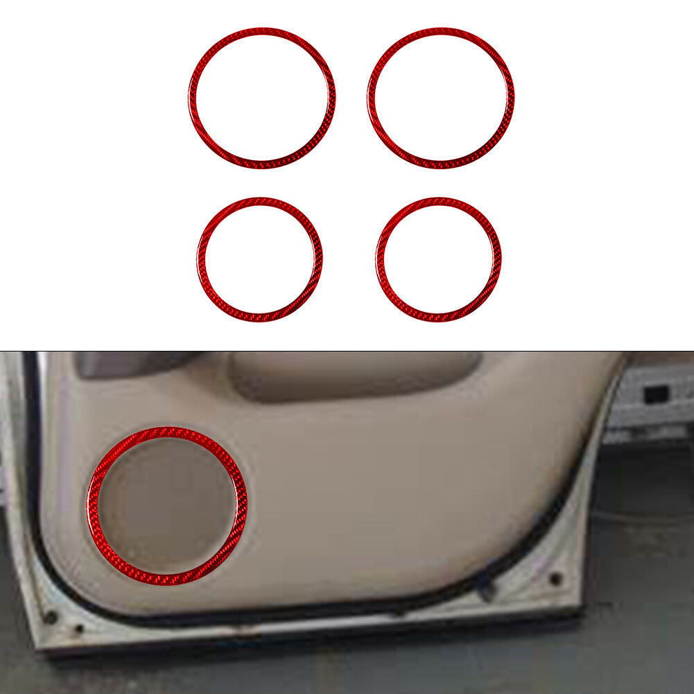 4Pcs Red Carbon Fiber Interior Door Speaker Cover Trim for Lexus RX300 1998-2003