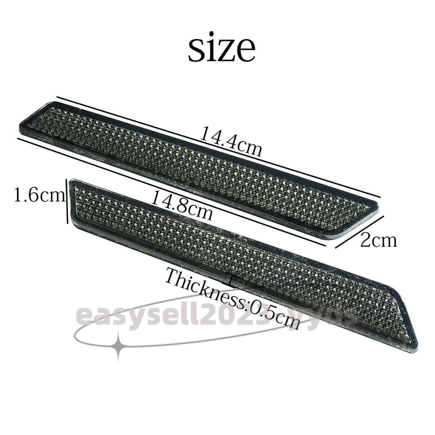 Smoke Saddlebag Latch Covers Reflectors for Harley Davidson Touring 1993-2013