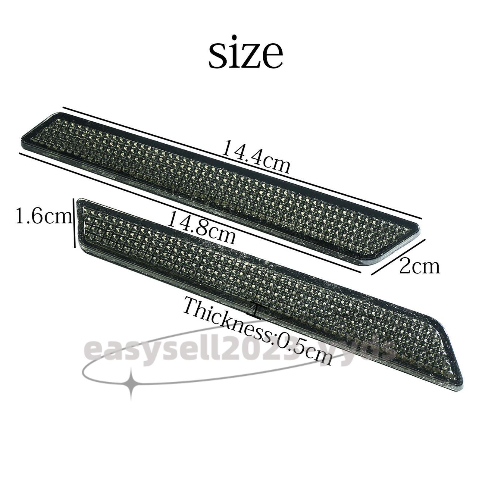 Smoke Saddlebag Latch Covers Reflectors for Harley Davidson Touring 1993-2013
