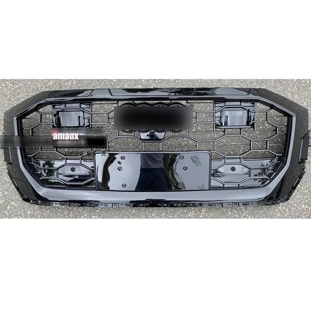 for Audi Q8 2019-2022 RSQ8 style Front Grill Honeycomb Bumper Grille Black W/ACC