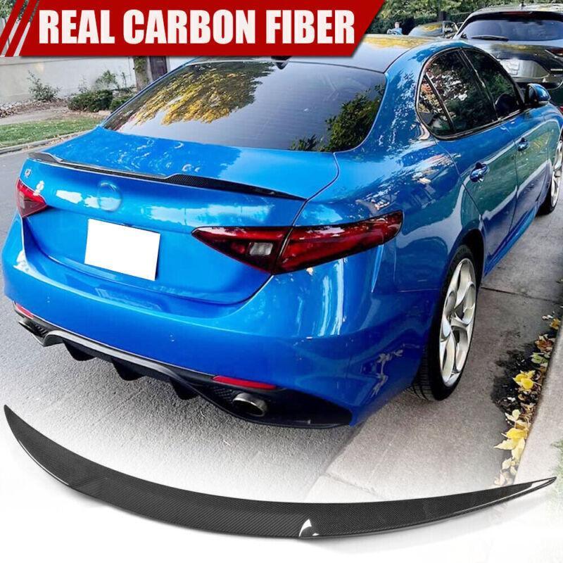 for Alfa Romeo Giulia Quadrifoglio 2015 - 23 True Carbohydrate Rear Boiler Wings