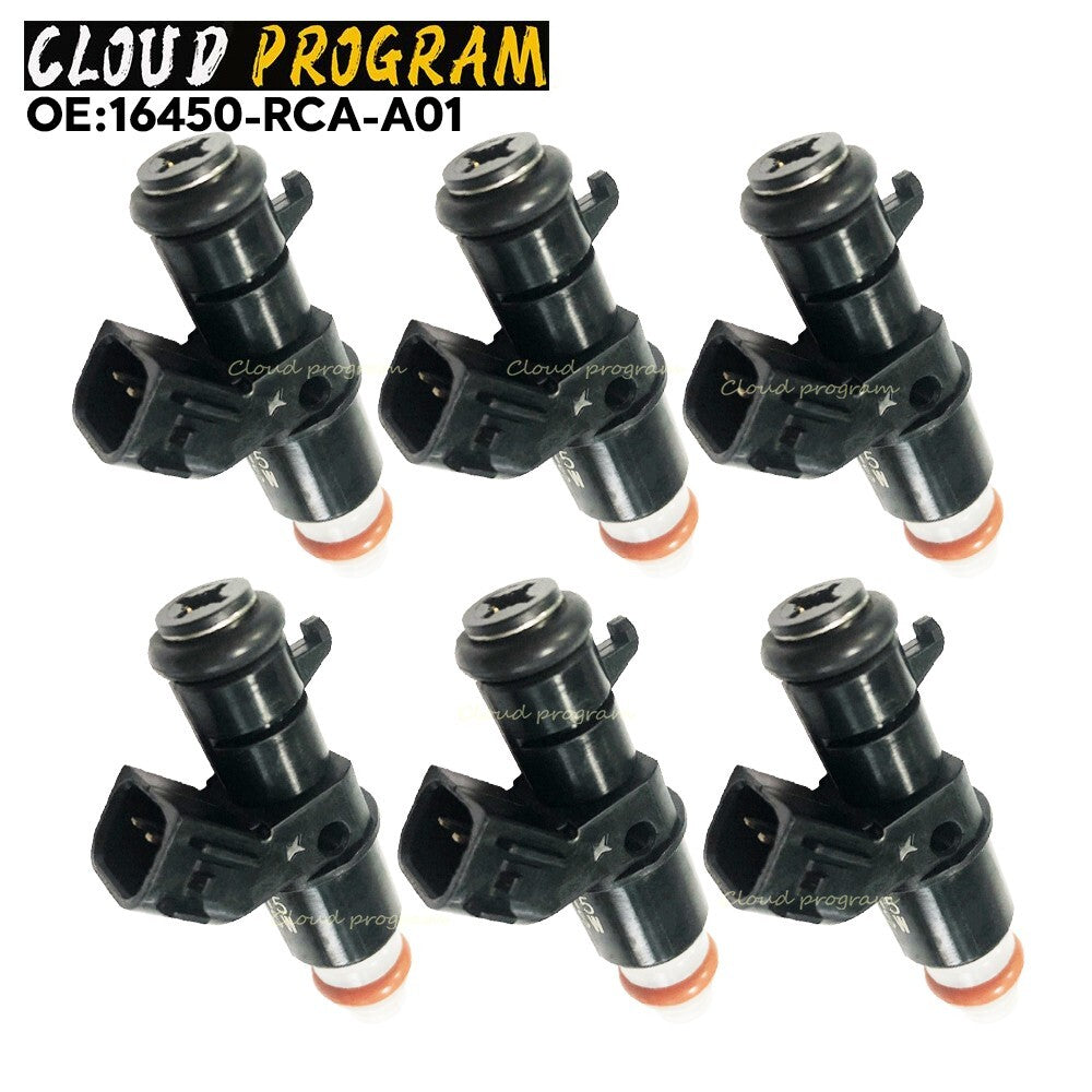 6Pc 8 Holes Fuel Injector for Honda Odyssey Accord for Acura 3.0L 3.5L 16450-RCA-A01