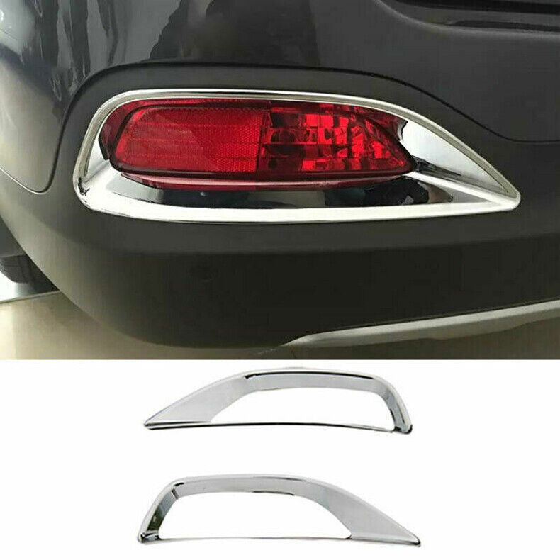 for Kia Sorento 16-2020 Chrome Rear bumper Fog Light Lamp Frame Cover Trim 2PCS
